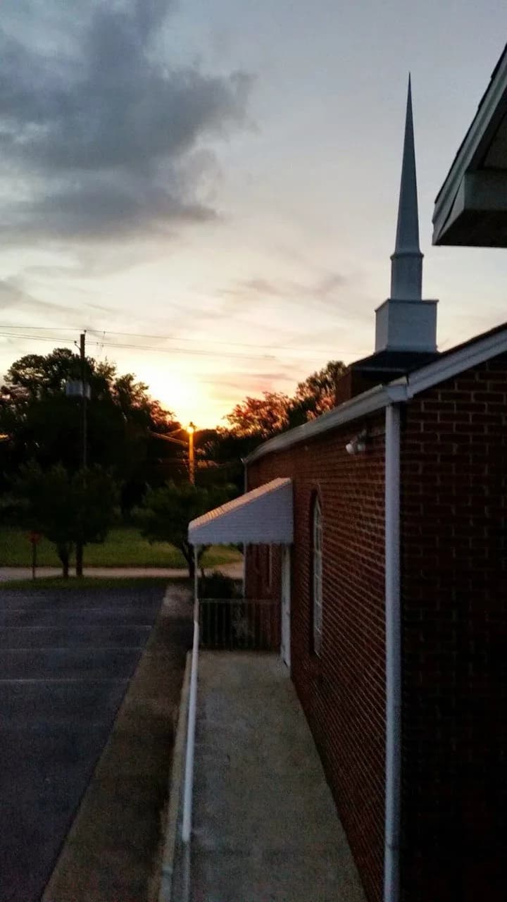 Weaver First United Methodist Church at sunset, Weaver, Alabama