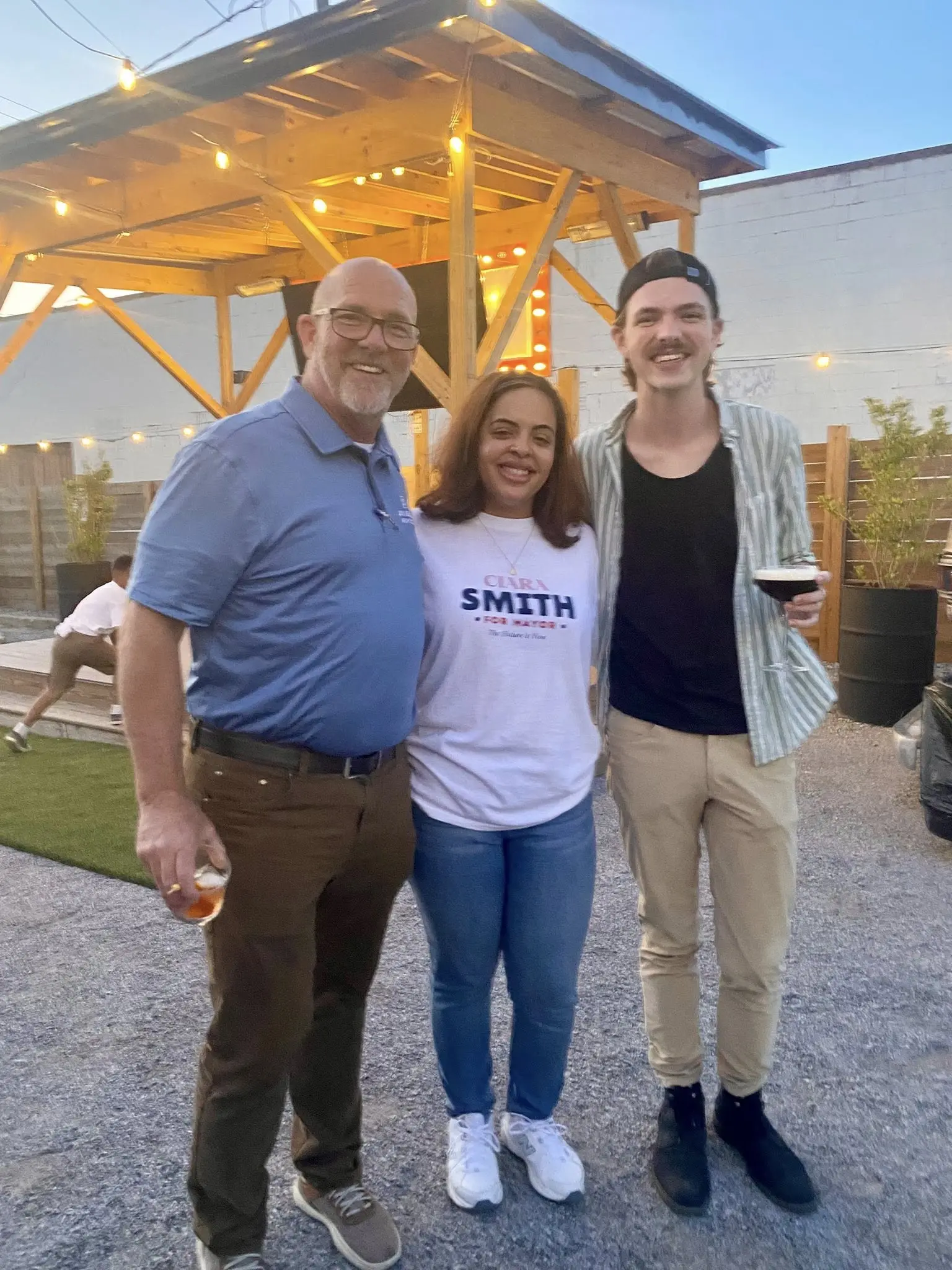 Jay Jenkins with Sterling Jenkins and Ciara Smith at Sinclair Social in Anniston
