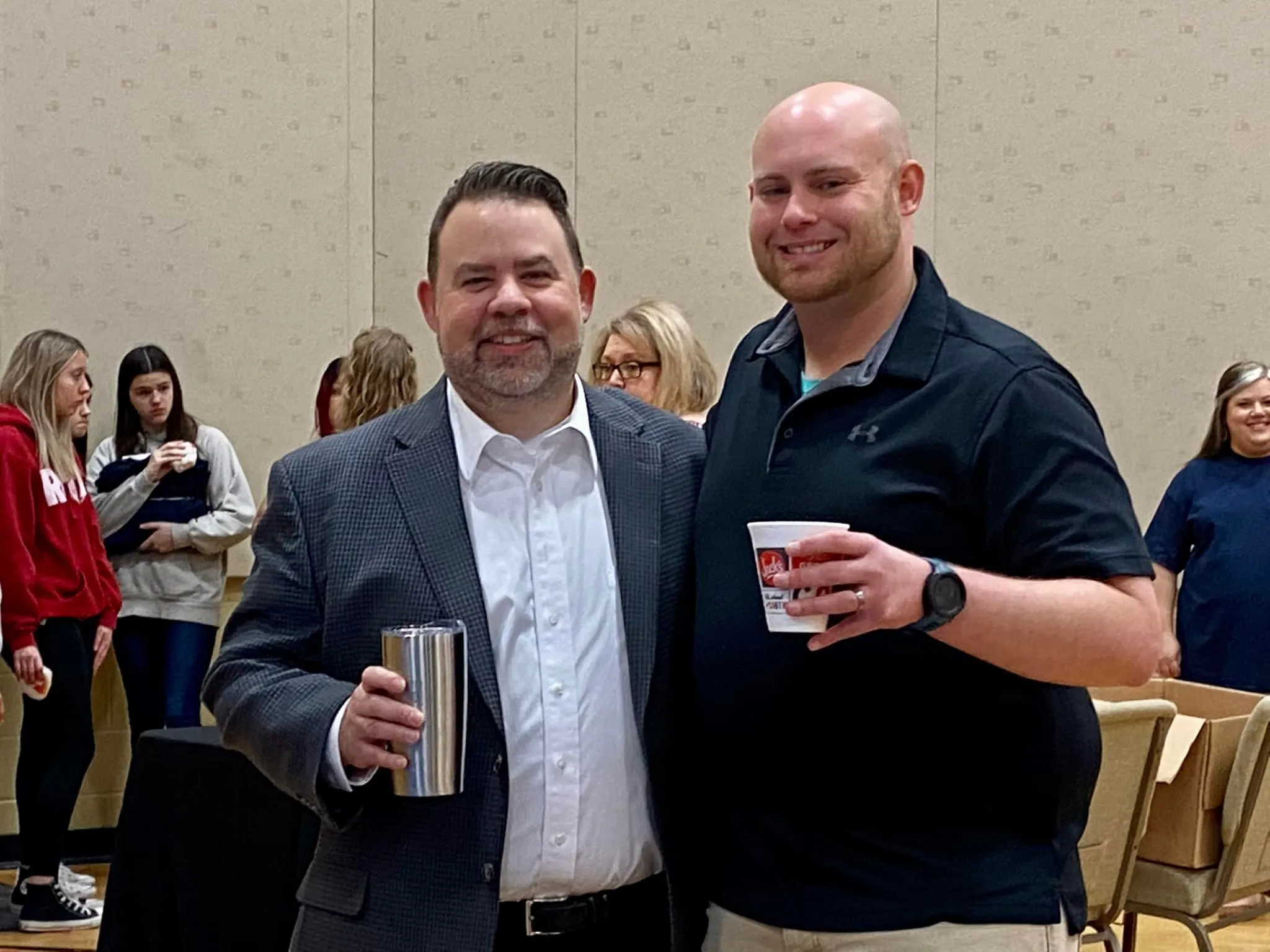 Shannon Jenkins and Kyle Bryan at a community event in Anniston