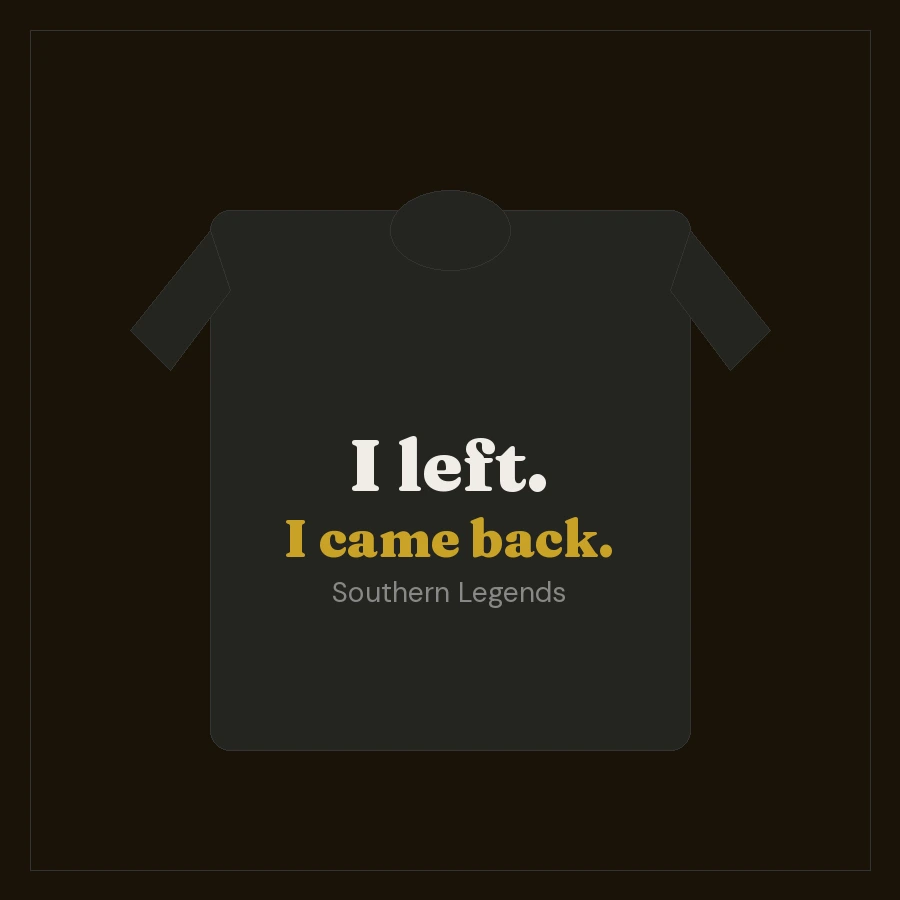 I left. I came back.