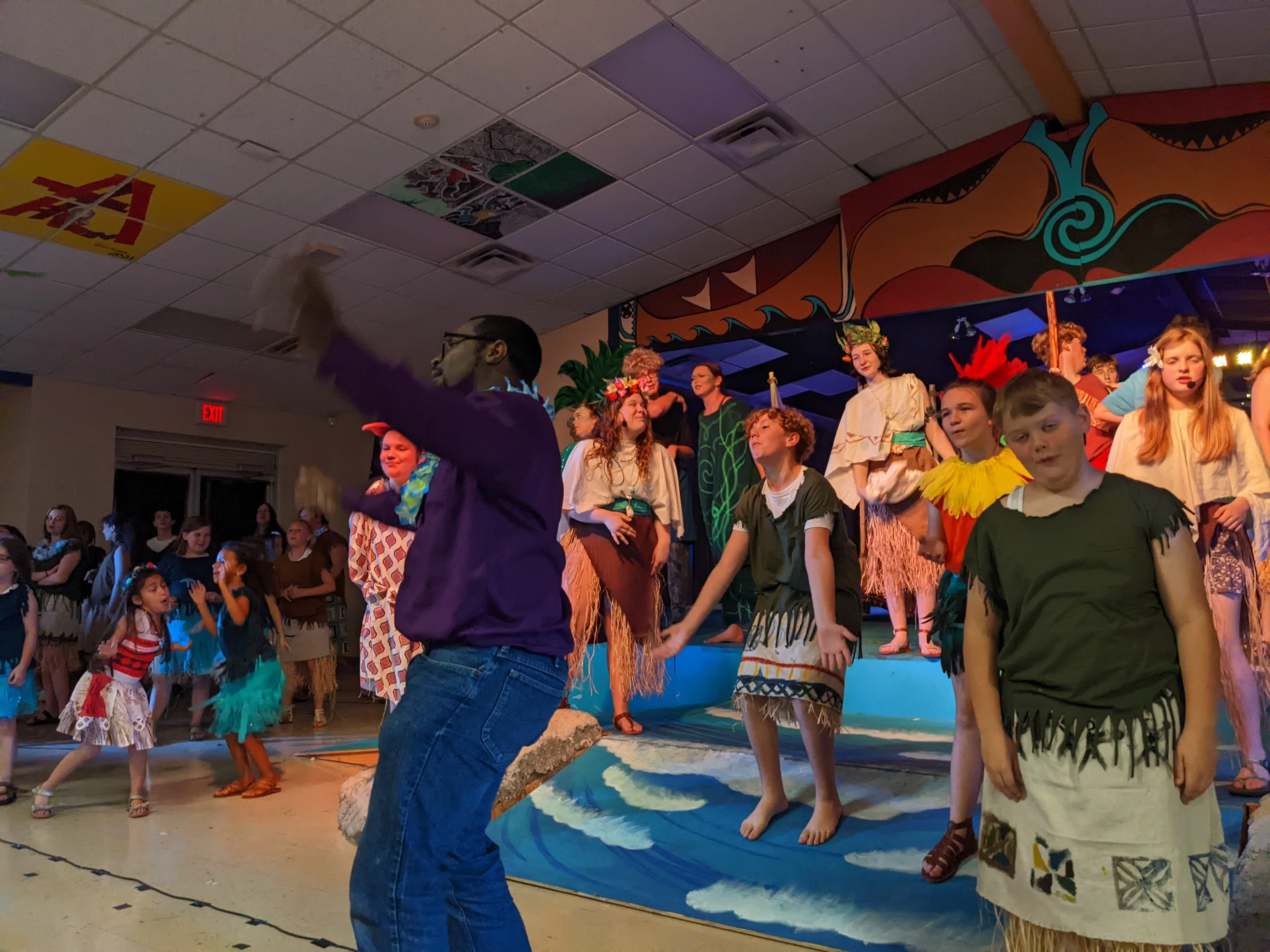 Jason Wright directing Moana at Piedmont High School