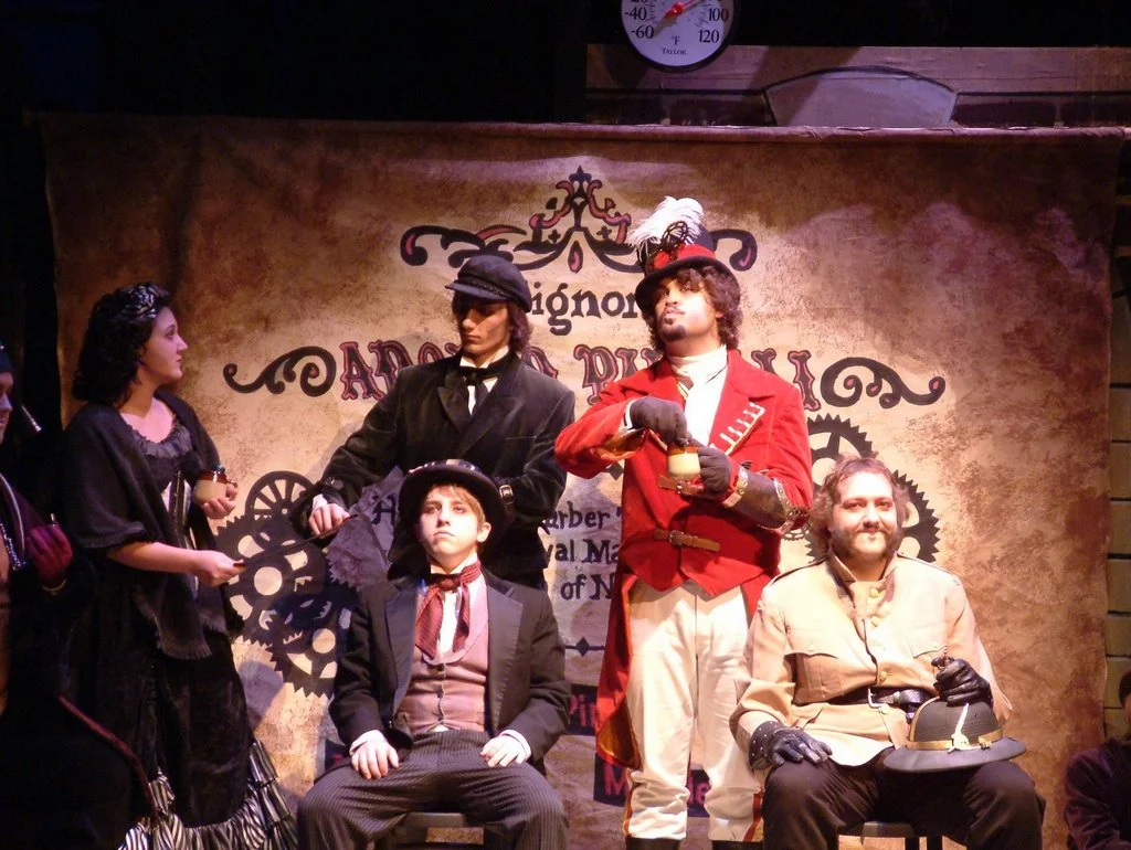 Judy Shealy as Mrs. Lovett and the cast, Sweeney Todd JSU 2009