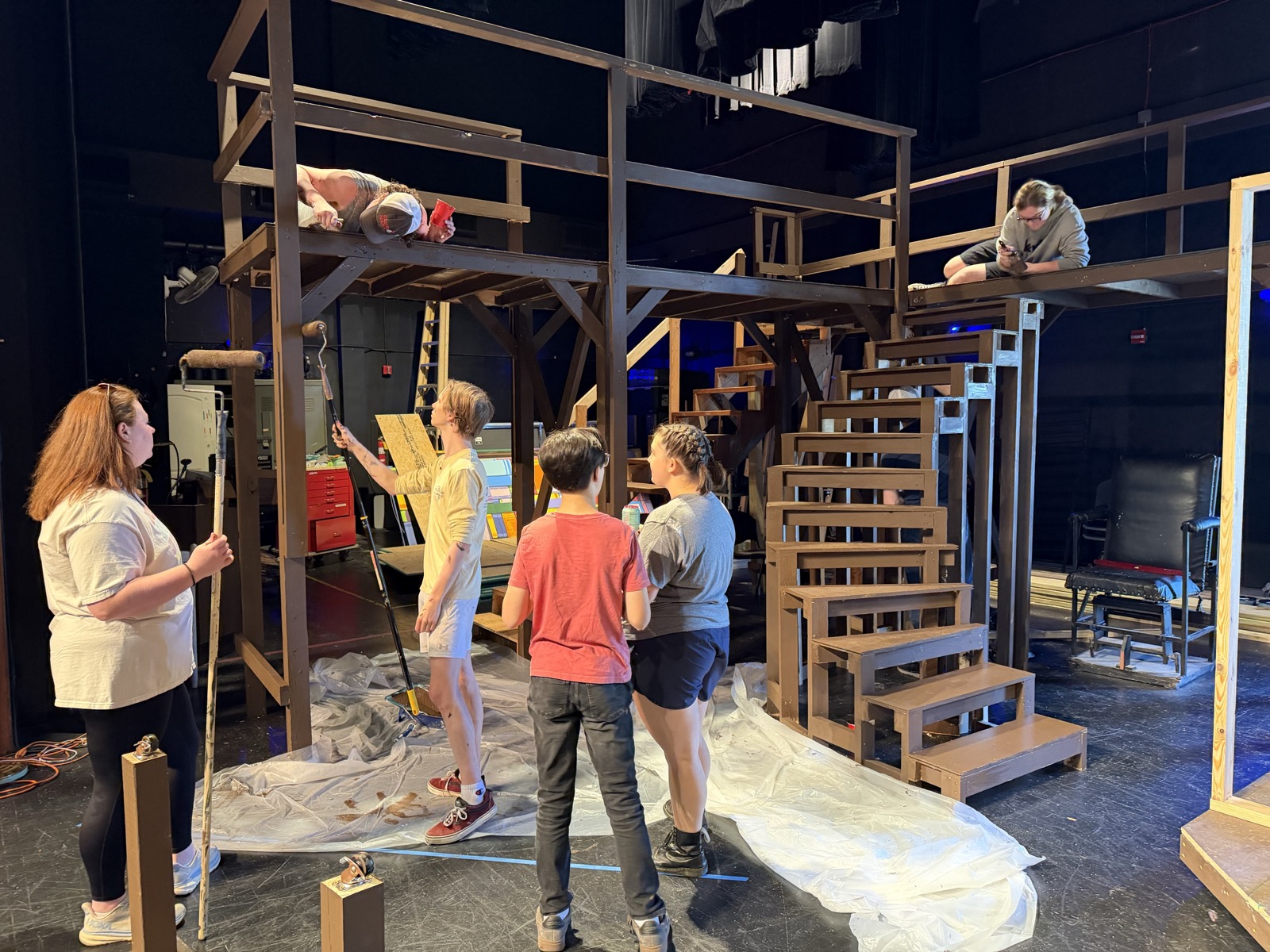 Sweeney Todd, Theatre of Gadsden — Building the set.