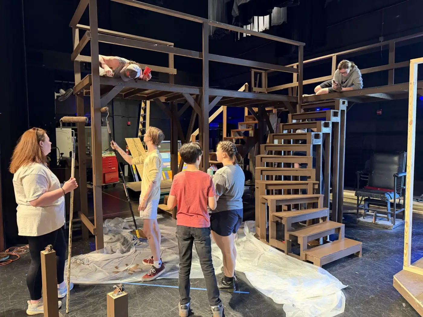 Sweeney Todd, Theatre of Gadsden — Building the set.